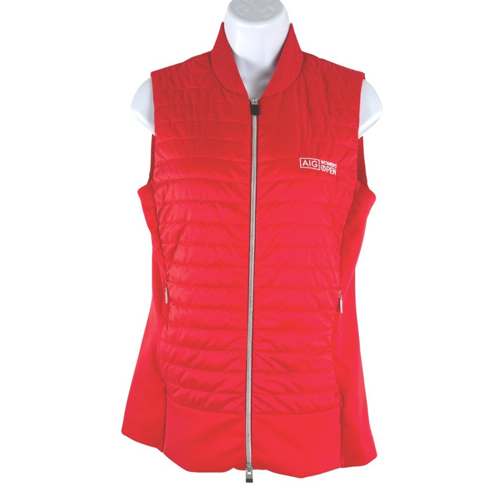 KJUS Retention 2.0 Vest Womens Size 36 Small Red Full Zip‎ Outdoor CJ-1975